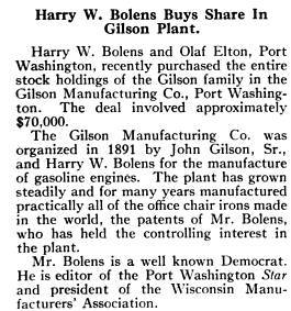 Photo of Bolens Buys Plant