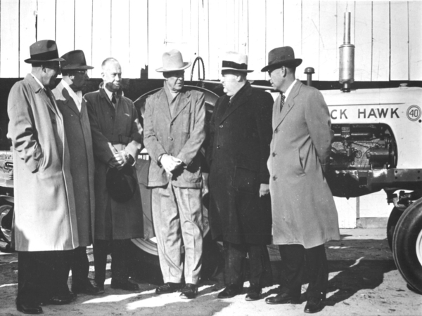 President Eisenhower With His 1955 Cockshutt Black Hawk 40 Tractor