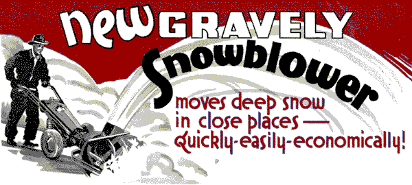 Photo of Gravely New Snowblower Advertisement