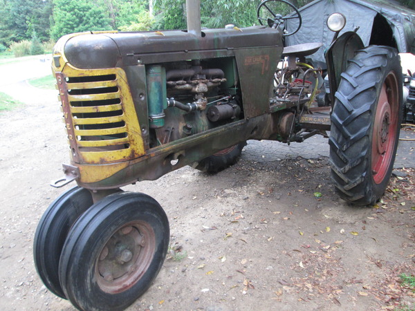 19) Oliver 77 Row Crop Tractor In Yard