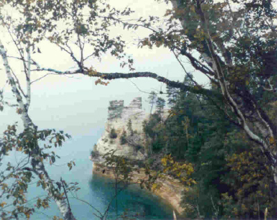 Miner's Castle rock formation in Pictured Rocks National Lakeshore east of Munising in da UP. 