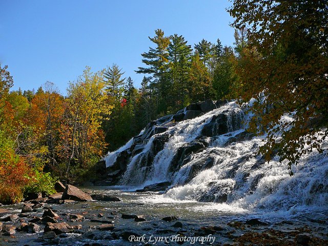 Bond Falls West Side View in Autumn