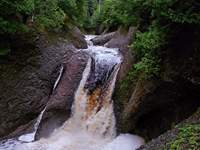 The Black River Scenic Byway Waterfalls: Conglomerate Falls, Potawatomi Falls, Gorge Falls, Sandstone Falls, Rainbow Falls. Also on the Black River: Gabbro Falls